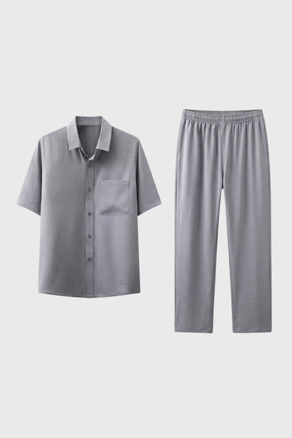 Ensemble Homme - Chemise Manches Courtes et Pantalon | Confort