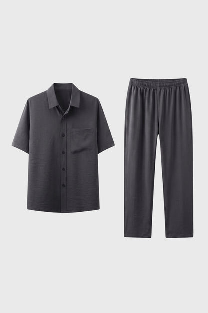 Ensemble Homme - Chemise Manches Courtes et Pantalon | Confort