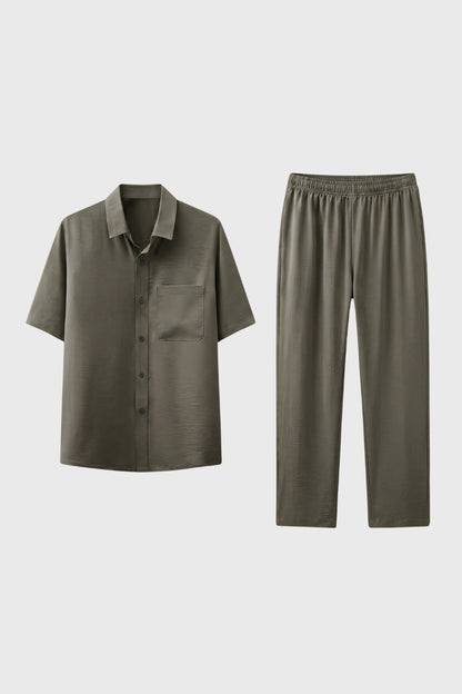 Ensemble Homme - Chemise Manches Courtes et Pantalon | Confort
