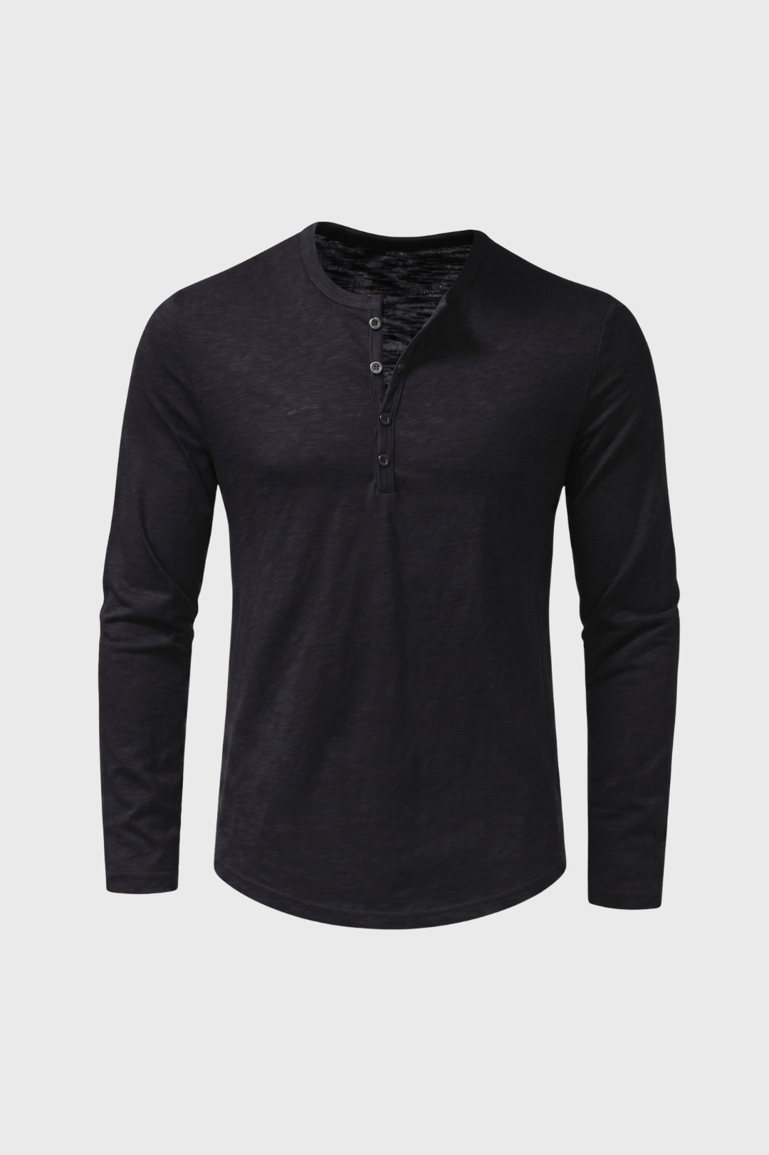T-shirt Homme - Manches Longues Col Henley Boutons | Casual
