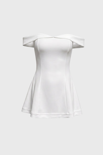Robe Mini Femme - Épaules Nues Coupe Ajustée | Élégant