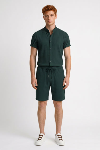 Ensemble Homme - Chemise Bermuda Côtelé Manches Courtes | Été