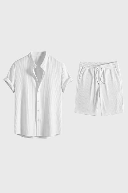 Ensemble Homme - Chemise Bermuda Côtelé Manches Courtes | Été