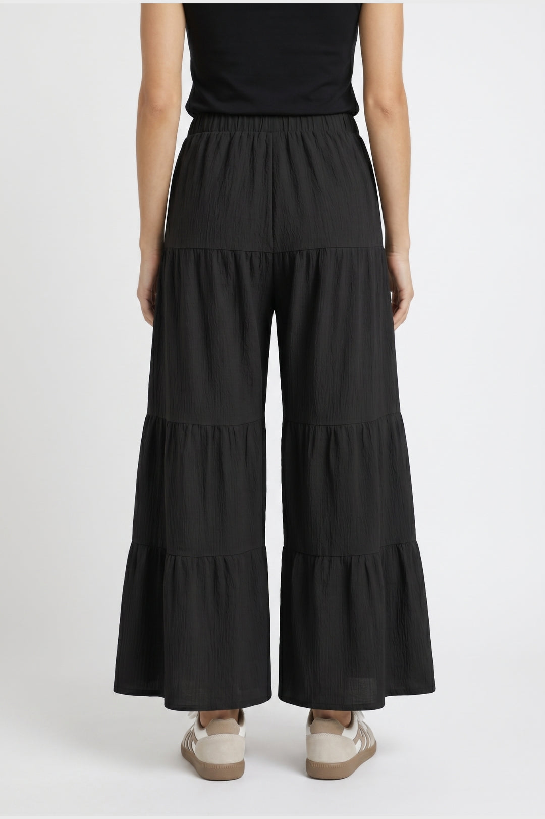 Pantalon Femme - Coupe Évasée à Volants Taille Élastique | Boho