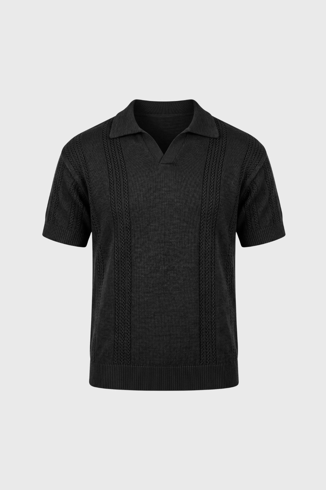 Polo Homme - Tricot Torsadé Col Classique | Élégant