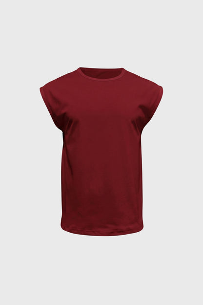 T-Shirt Homme - Sans Manches Col Rond Coupe Décontractée | Casual
