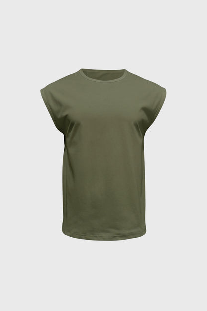 T-Shirt Homme - Sans Manches Col Rond Coupe Décontractée | Casual
