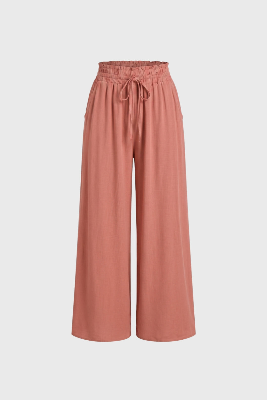 Pantalon Femme - Fluide Taille Haute avec Cordon | Confortable