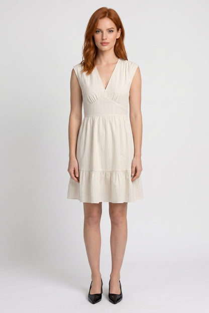 Robe Mini Femme - Col V Profond Taille Empire | Romantique