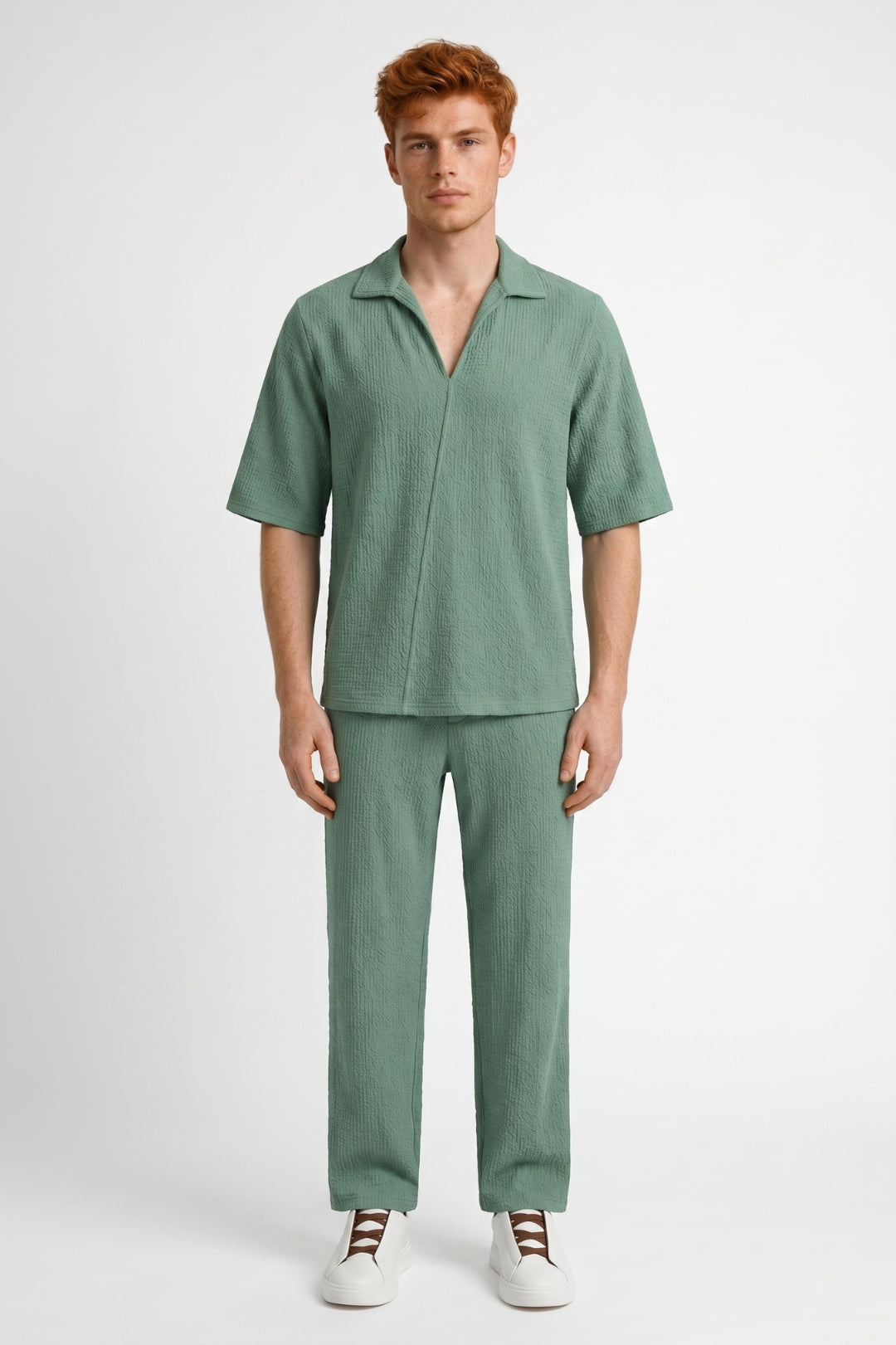 Ensemble Homme - Chemise et Pantalon Col Ouvert | Décontracté
