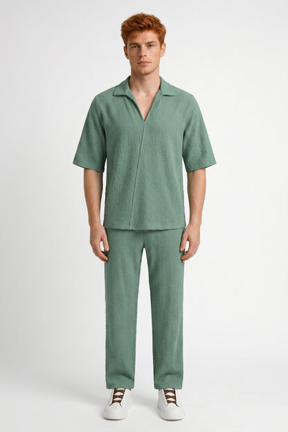 Ensemble Homme - Chemise et Pantalon Col Ouvert | Décontracté