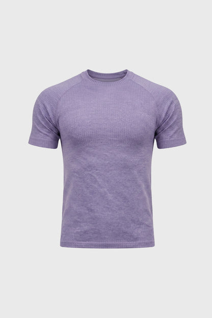 T-Shirt Homme - Texture Gaufrée Col Rond | Sport Élégant