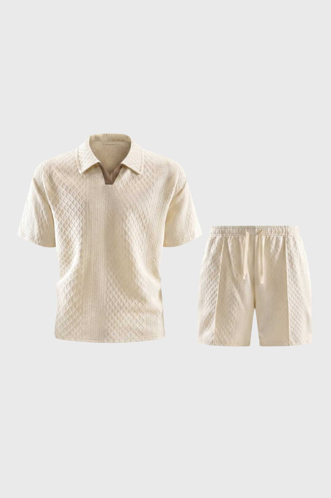 Ensemble Homme - Polo Texturé avec Bermuda Assorti | Élégant