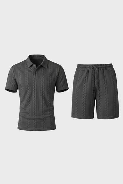Ensemble Homme - Polo et Short Tressé Cordon | Décontracté