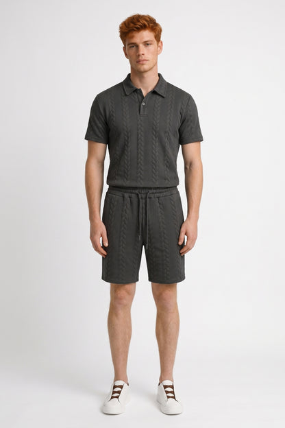 Ensemble Homme - Polo et Short Tressé Cordon | Décontracté