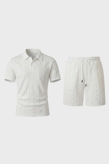 Ensemble Homme - Polo et Short Tressé Cordon | Décontracté