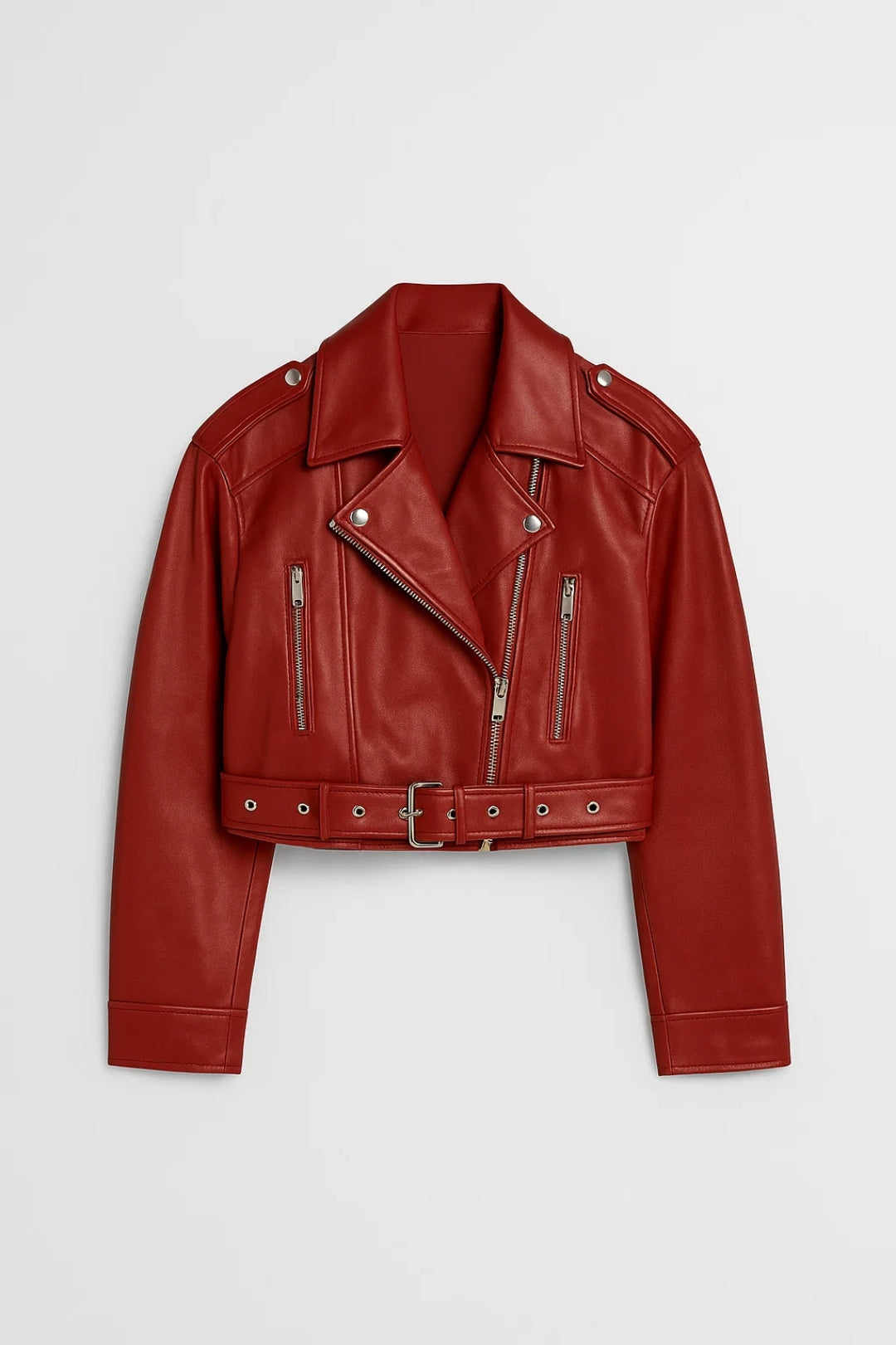 Vestes Mi-Saison | Blouson motard court pour femme | Tendance audacieuse et structurée