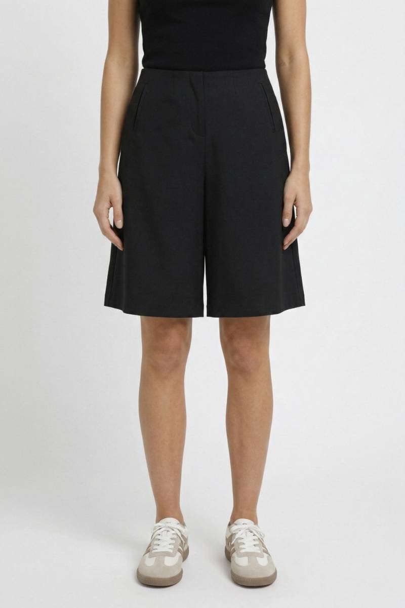 Short Femme - Taille Haute avec Poches | Élégant — Noir