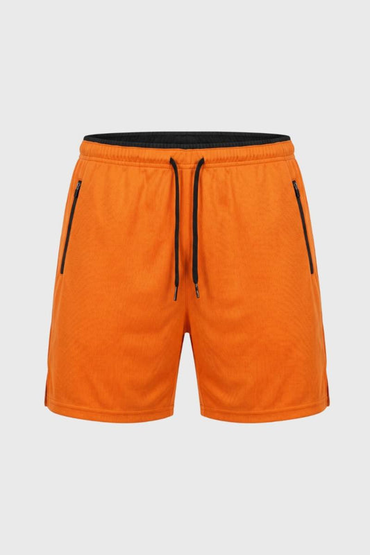 Short Homme - Sport avec Cordons Ajustables | Décontracté — Orange