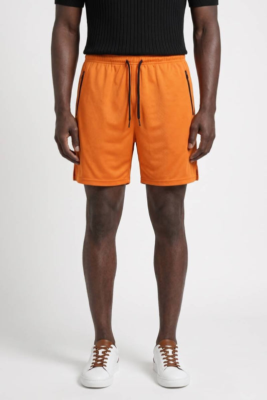 Short Homme - Sport avec Cordons Ajustables | Décontracté — Orange