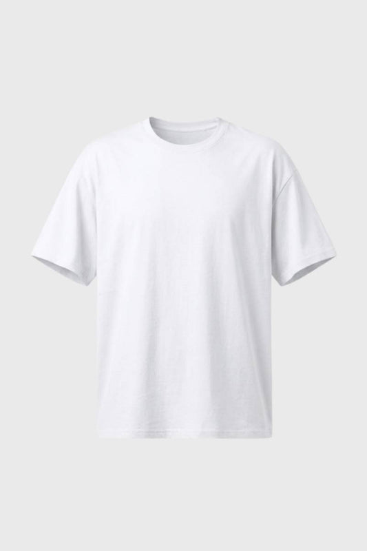 T-Shirt Homme - Basique Col Rond | Coupe Décontractée - Blanc