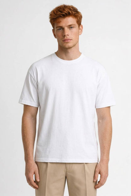 T-Shirt Homme - Basique Col Rond | Coupe Décontractée - Blanc