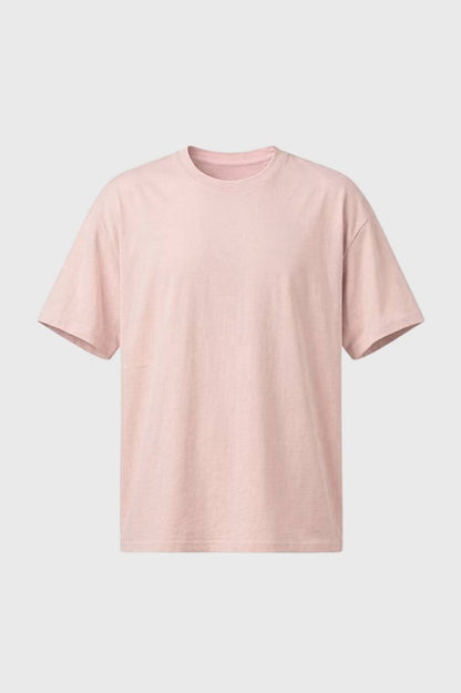 T-Shirt Homme - Basique Col Rond | Coupe Décontractée - Rose Clair