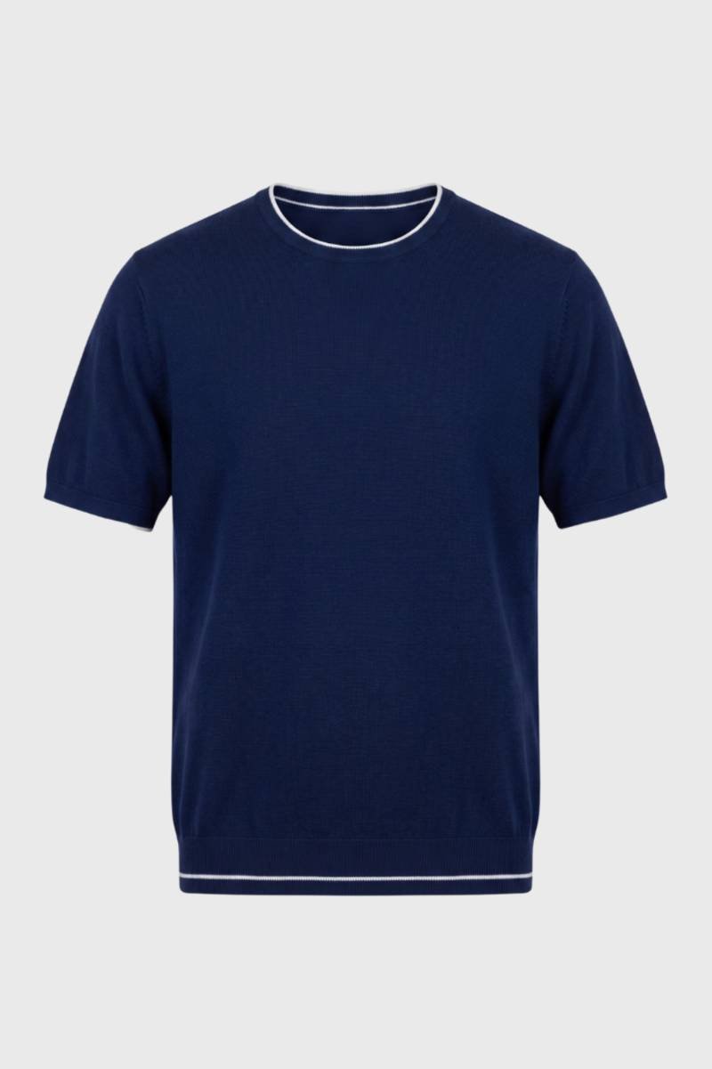 T-Shirt Homme - Classique Finitions Contrastantes | Marine — Marine