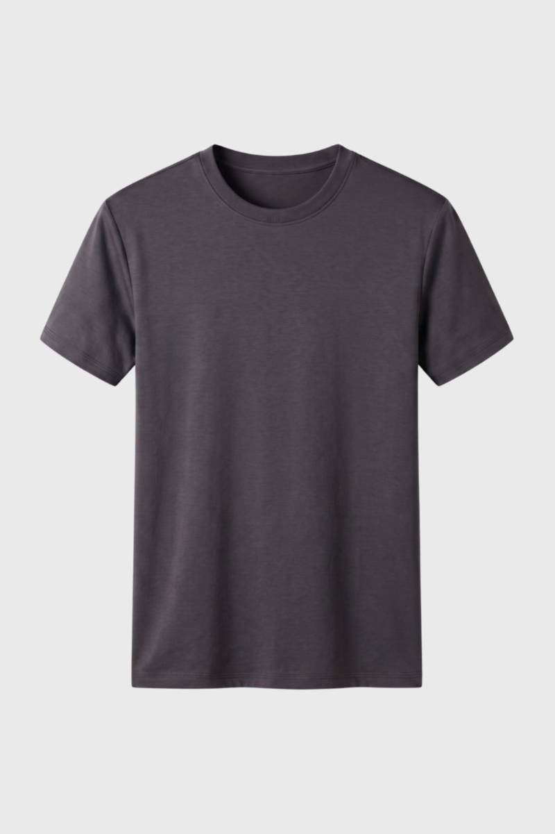 T-shirt Homme - Col Rond Coupe Classique | Décontracté — Anthracite