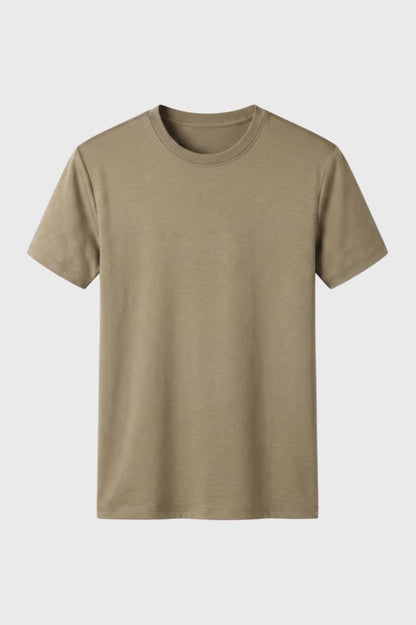 T-shirt Homme - Col Rond Coupe Classique | Décontracté — Beige