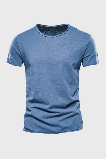 T-Shirt Homme - Décontracté | Coton Doux pour Été - Bleu