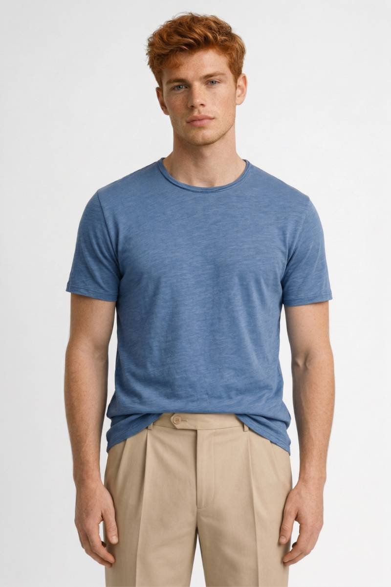 T-Shirt Homme - Décontracté | Coton Doux pour Été - Bleu