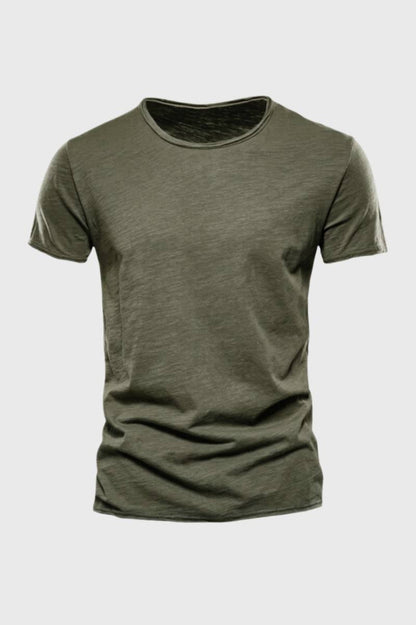 T-Shirt Homme - Décontracté | Coton Doux pour Été - Olive