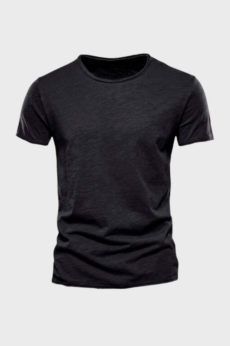 T-Shirt Homme - Décontracté | Coton Doux pour Été - Noir
