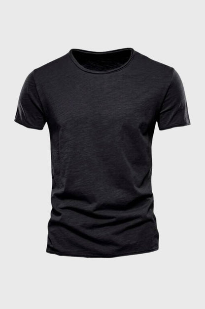 T-Shirt Homme - Décontracté | Coton Doux pour Été - Noir