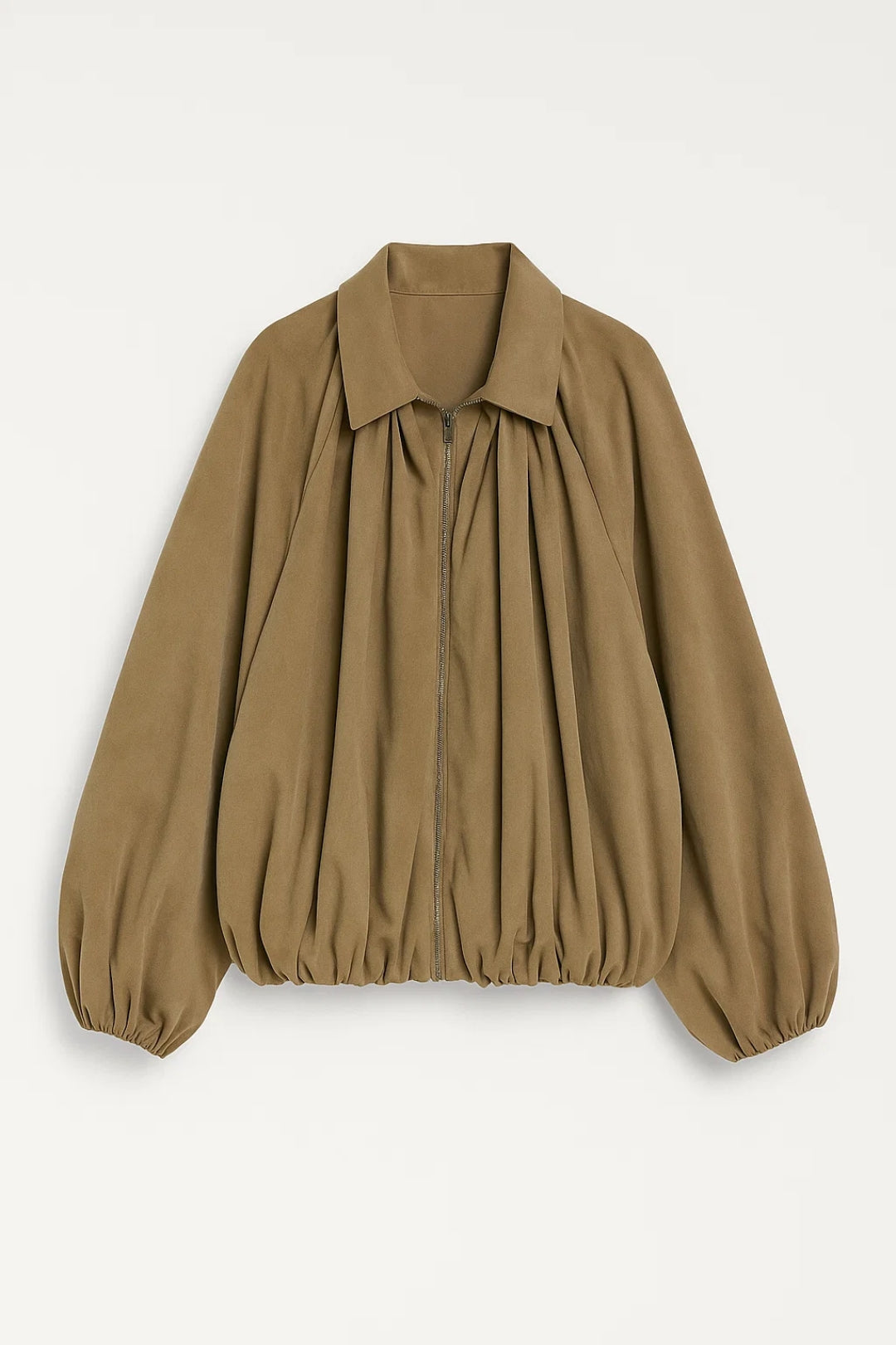Vestes Mi-Saison | Veste zippée à volume bouffant femme | Coupe fluide et stylée