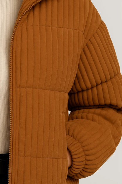 Doudounes Côtelées | Veste matelassée courte femme | Style décontracté et chaleur optimale