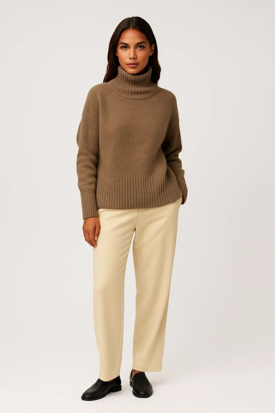 Pull Col Roulé Femme | Pull d’Hiver Élégant | Doux et Confortable