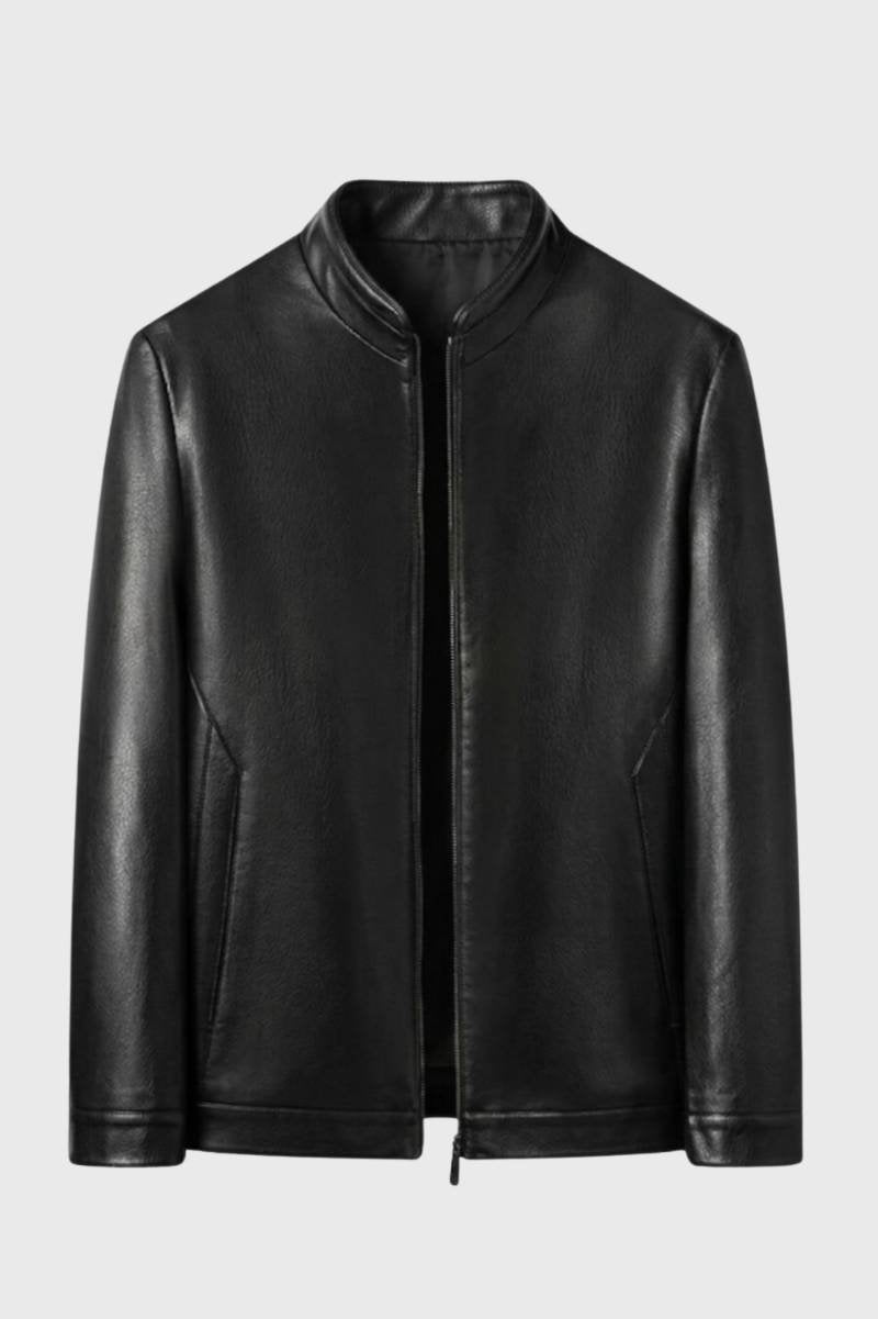 Veste Homme - Col Montant avec Fermeture Éclair | Style - Noir
