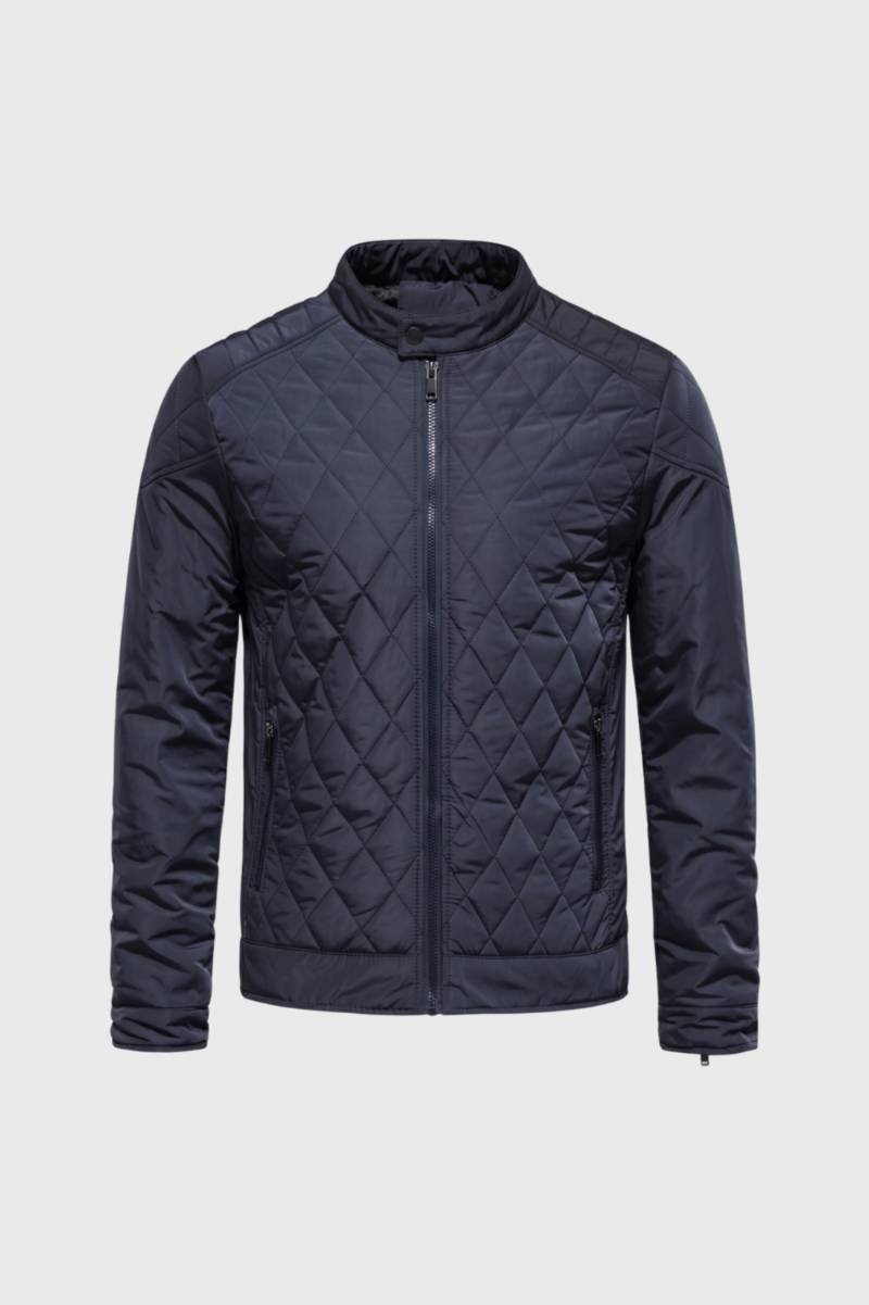 Veste Homme - Matelassée Coupe Moderne Col Montant | Casual — Marine