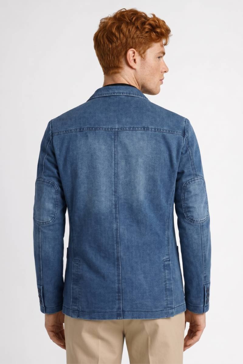 Veste Homme - Style Décontracté Effet Délavé | Moderne — Bleu Clair