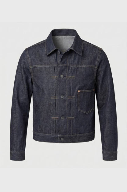 Veste Homme - Style Workwear avec Surpiqûres | Casual — Bleu Foncé