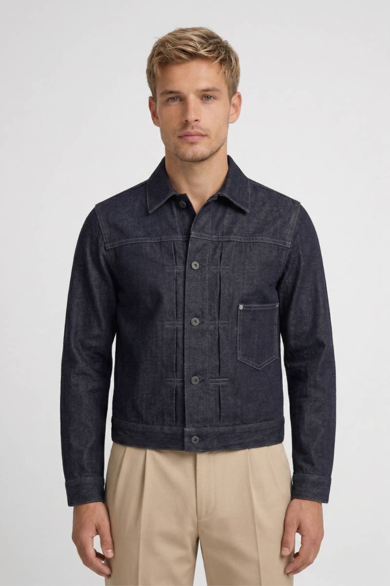 Veste Homme - Style Workwear avec Surpiqûres | Casual — Bleu Foncé