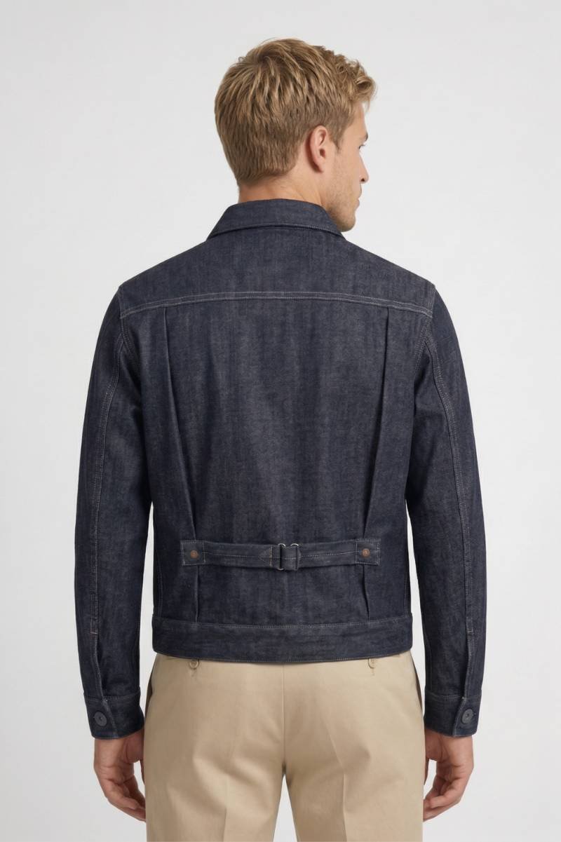 Veste Homme - Style Workwear avec Surpiqûres | Casual — Bleu Foncé