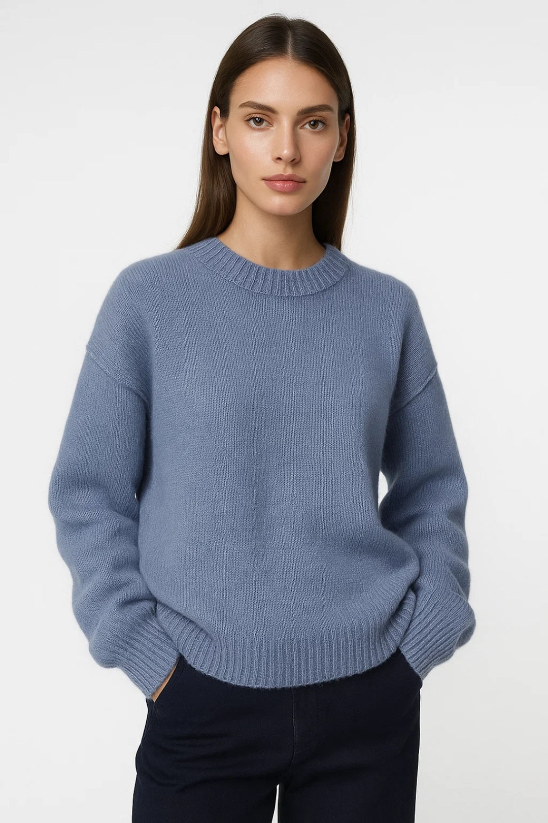 Pull Minimaliste Femme | Pull Col Rond Classique | Doux et Confortable